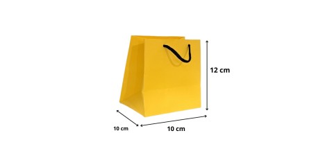 Sacola Cor Amarela- Medida 10x10x12 cm 