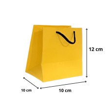 Sacola Cor Amarela- Medida 10 x15 x15 cm 